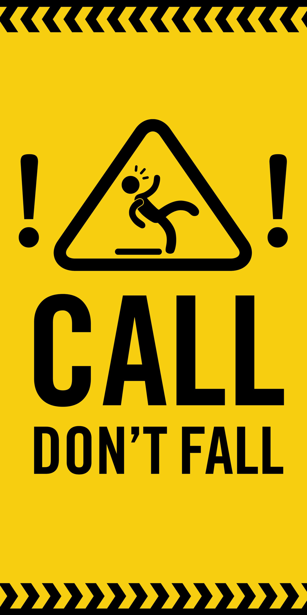 Square 'Call Don't Fall' tile Style 3 for hospitals, retirement homes and life care centers